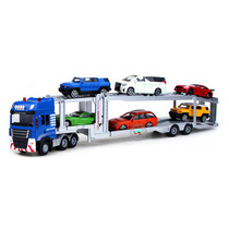 合金双层汽车运输车模型轿运车拖挂车平板车卡车货车儿童男孩玩具