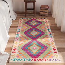 寻由民族风地毯kilim摩洛哥客厅沙发复古美式波斯卧室床边毯走廊