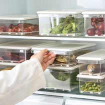 日式冰箱分类沥水收纳盒食品级水果蔬菜鱼肉类密封储物厨房保鲜盒