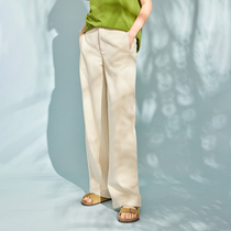 WKZ07019 茉莉雅集 L*V西班牙棉双面异色藏线宽松率性牛仔直筒裤