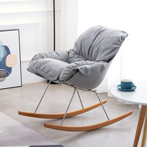 新品北欧摇椅沙发家用单人椅客厅休闲懒人简约躺椅布艺阳台摇摇品