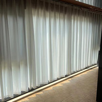高品质！出口韩国外贸纱帘纯色半遮光窗帘窗纱阳台飘窗成品可定制