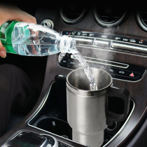 那卡车载电热水杯加热杯汽车用保温杯烧水壶冷热杯不锈钢内胆12V