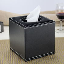 丽然皮革纸巾筒套圆形 卷纸盒客厅 餐巾抽纸筒 家用欧式创意可爱