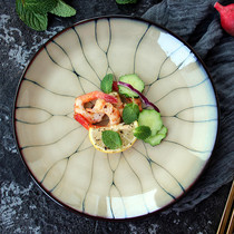 日式和风高档窑变釉陶瓷寿司盘子日料盘餐盘菜盘点心盘餐厅