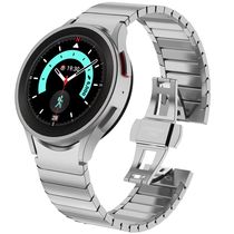 适用三星Galaxy Watch6/5不锈钢表带Watch4/5pro蝴蝶扣腕带手表带