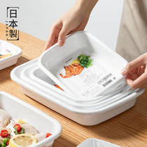 日本进口火锅备菜盘套装家用厨房可微波餐盘蔬菜水果配菜料理平盘