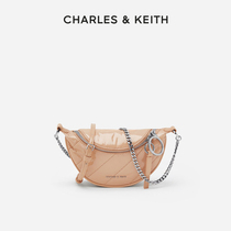 【包店专享】CHARLES＆KEITH女CK2-80151023金属圆环斜挎胸包腰包