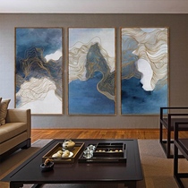新中式抽象立体玄关走廊过道现代简约客厅茶室背景墙晶瓷装饰挂画