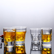 酒吧KTV包邮加厚耐热八角杯茶杯啤酒杯洋酒杯烈酒杯 钢化玻璃杯子