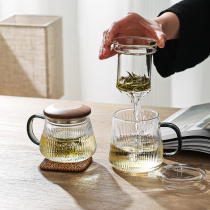 川岛屋玻璃茶杯茶水分离水杯男士泡茶杯子女士个人专用办公室茶具