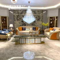 意式轻奢沙发真皮宾利后现代高端别墅客厅佛山奢华设计师家具2023