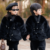 男童拜年服过年衣服儿童唐装古装汉服中国风男孩宝宝冬季皮草外套