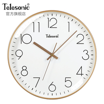 TELESONIC/天王星北欧简约客厅挂钟创意时钟卧室静音装饰石英钟表