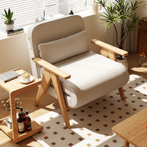 折叠沙发床两用多功能小户型客厅网红2024新款单人伸缩床实木1米2