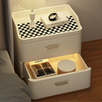床头柜现代简约卧室小型塑料储物收纳柜家用小柜子床头置物架