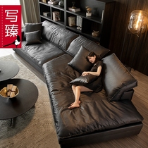 现代简约科技布异形沙发客厅北欧意式轻奢简易大户型羽绒布艺沙发