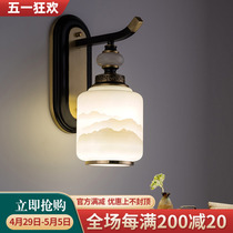 全铜新中式壁灯用灯泡客厅灯配套电视墙左右壁灯过道灯卧室床头灯