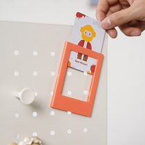 洞洞板配件磁吸拍立得3寸相框 照片盲盒卡片收纳亚克力透明冰箱贴