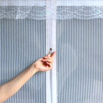 金刚款拉链纱窗网窗户家用自粘式防蚊魔术贴窗纱窗帘可拆卸沙门帘