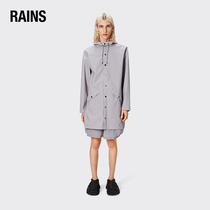 Rains 中长款防水夹克外套 时尚鱼尾风衣男女同款雨衣Long Jacket