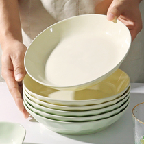 奶油风陶瓷盘子菜盘家用2023新款碗盘餐具高级感轻奢碟子餐盘深盘