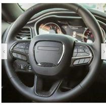 适用于Dodge Charger 道奇挑战者方向盘装饰框内饰碳纤纹改装用品