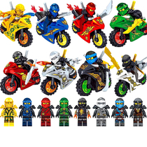 2024年新款幻影忍者拼图积木人仔人偶摩托车跑车男孩拼装玩具