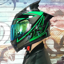 AIS艾狮摩托车头盔男女全覆式双镜片蓝牙跑车防雾头盔3C认证四季