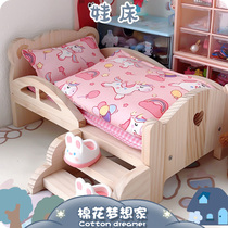 娃床20cm棉花娃娃家具木质公主小床铺娃屋床品三件套被子床垫枕头