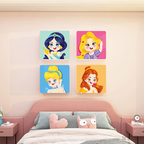 冰雪奇缘装饰画儿童房女孩房间床头迪士尼壁画爱莎艾莎公主墙贴画