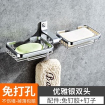 架子便捷洗澡间淋浴房金属可挂墙贴稳固自粘用品防漏免打孔肥皂盒