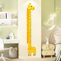 3d亚克力立体卡通长颈鹿身高贴宝宝测量身高尺儿童房幼儿园墙贴画