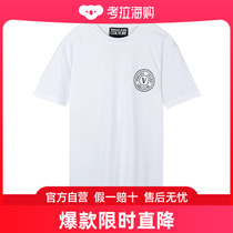 香港直邮Versace范思哲男士百搭T恤衫白色舒适宽松短袖印花徽标