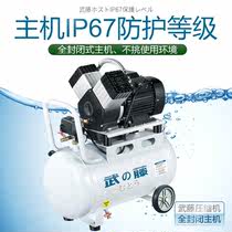 武藤空压机工业级大型380V新能源车载无油空气压缩机静音高压气泵