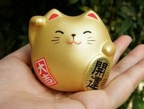 新款高档日本制造 招财猫工艺品  陶土 办公室小物 汽车摆件 摆饰