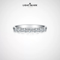 LightMark小白光18K金钻石戒指叠戴排戒尾戒护戒镶嵌定制钻戒女