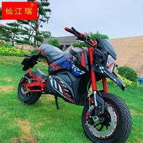 新款M5复古电动摩托车电瓶车72VM3Z6小电猴子中置电摩大功率高速