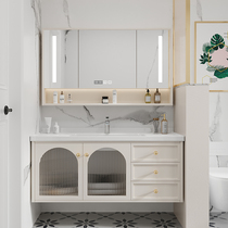 橡木陶瓷一体盆浴室柜组合可丽耐卫生间洗手洗脸厕所卫浴美式套装