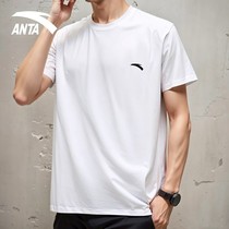 安踏短袖男T恤速干冰丝美式高街夏季白色宽松跑步运动半袖上衣
