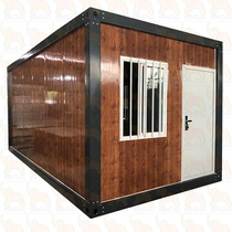 木纹色集装箱预制房屋移动房子活动板房装配式住人集装箱房别墅