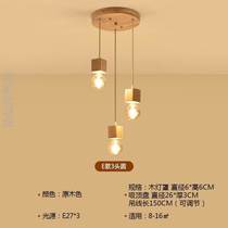 日式北欧原木吊灯木屋茶室个性创意餐厅书店吧台榻榻米木艺灯具