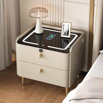 光明家具官方智能床头柜现代简约无线充多功能实木指纹锁轻奢高级