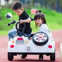 新款儿童电动摩托车三轮车小孩宝宝玩具充电童车超大号可坐双人带
