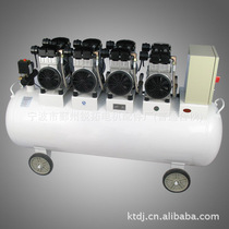 静音无油气泵800WX4-120L汽车美容喷漆专用空压机充气泵木工专用
