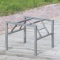 正方形铁桌架吃饭桌子腿桌脚餐台脚架折叠架子桌腿支架金属桌子架
