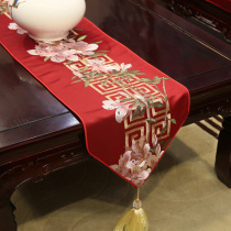 新中式桌旗禅意茶席茶几桌布餐桌长条装饰布艺现代简约电视柜盖巾