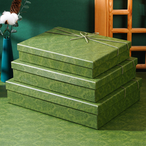 礼盒空盒睡衣衬衫衣服包装盒墨绿色复古高级感礼物盒围巾礼盒大号