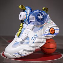 科比男童篮球鞋春季2024新款旋转扭扣儿童运动鞋中大童秋冬款球鞋