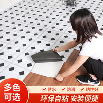 pvc自粘地板贴纸地垫胶革仿瓷砖小方块塑翻新改造耐磨防水泥地贴